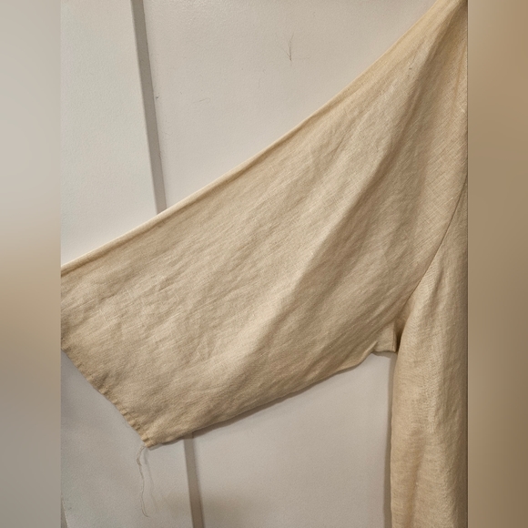 NWT - Symple Linen Oatmeal Color India Influence Tunic Top - Size 2X - Picture 8 of 8